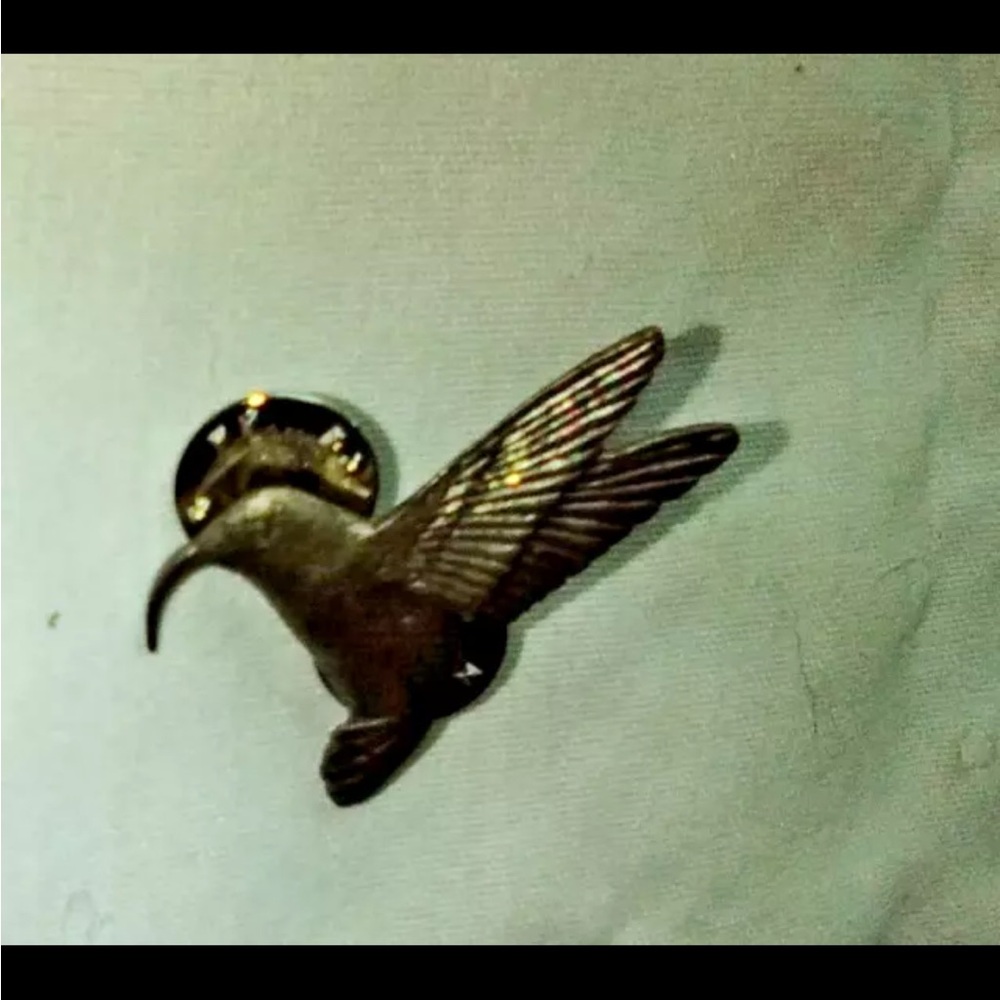 Vintage GG Harris Hummingbird Pin / Brooch - #350 Fine Pewter 1990